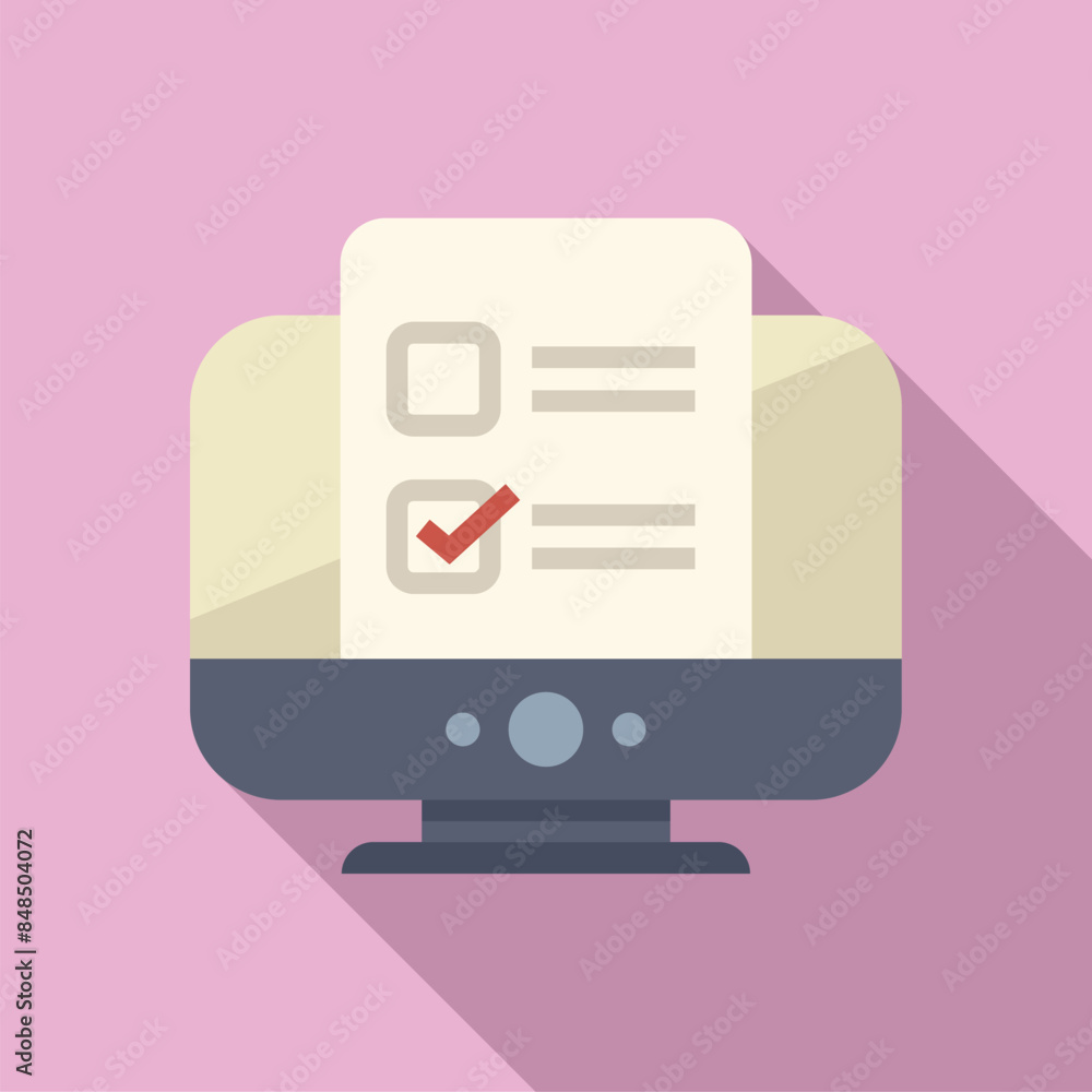 Desktop computer is showing an online survey being filled out with one of the checkboxes checked Desktop computer is showing an online survey being filled out with one of the checkboxes checked