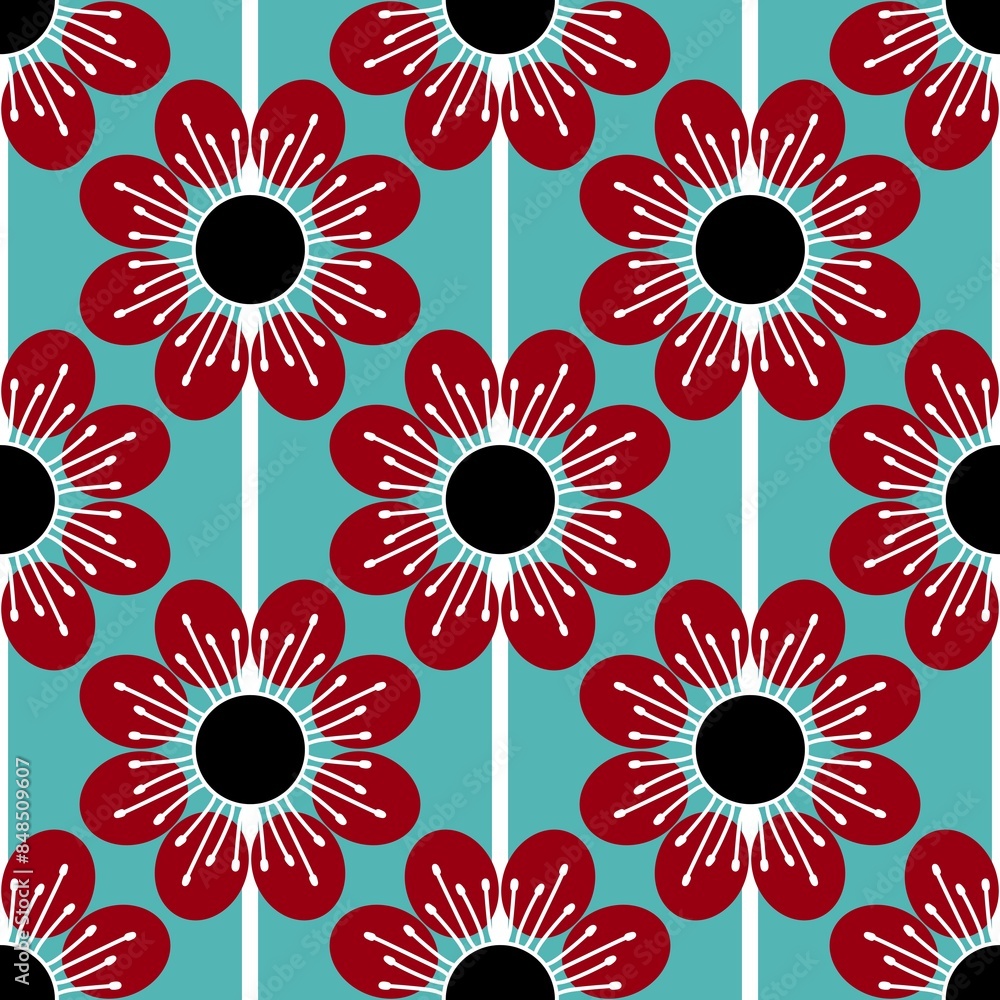 Simple floral seamless pattern with flowers for fabrics and cards and linens Simple floral seamless pattern with flowers for fabrics and cards and linens