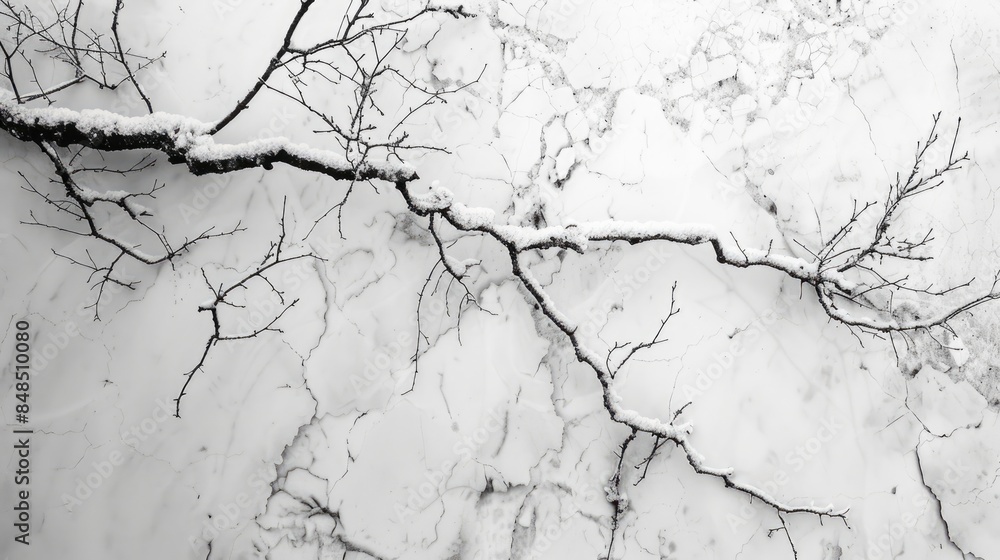 Fractures in a blanket of snow Fractures in a blanket of snow