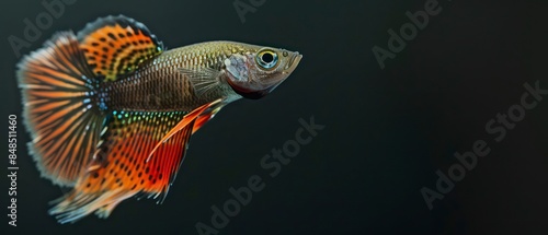 Guppy small, colorful freshwater fish popular in aquariums, known for vibrant patterns and easy care