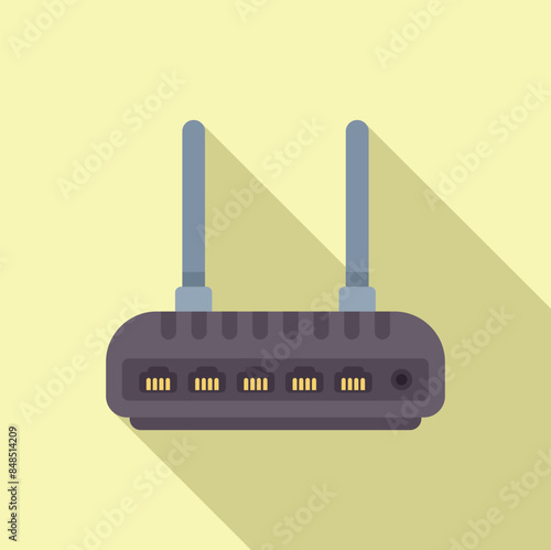 Wireless router with multiple ethernet ports is providing internet access