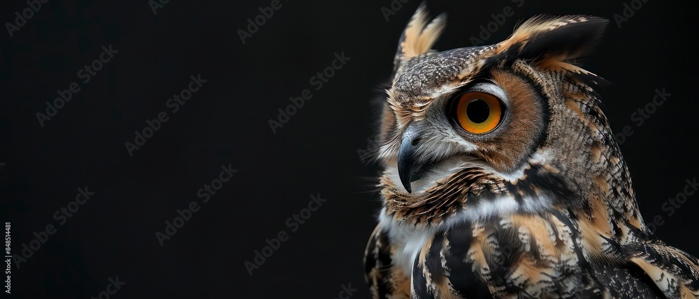 Owl, known for its keen beak and brown plumage, a silent predator in nature's wilderness Owl, known for its keen beak and brown plumage, a silent predator in nature's wilderness