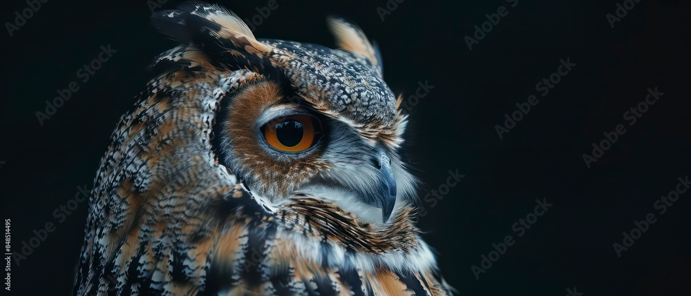 Owl, known for its keen beak and brown plumage, a silent predator in nature's wilderness Owl, known for its keen beak and brown plumage, a silent predator in nature's wilderness