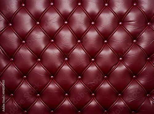 Close-up of purple leather upholstery with tufted buttons © Darcraft