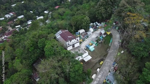 aerial drone shot in Lanquin Guatemala photo