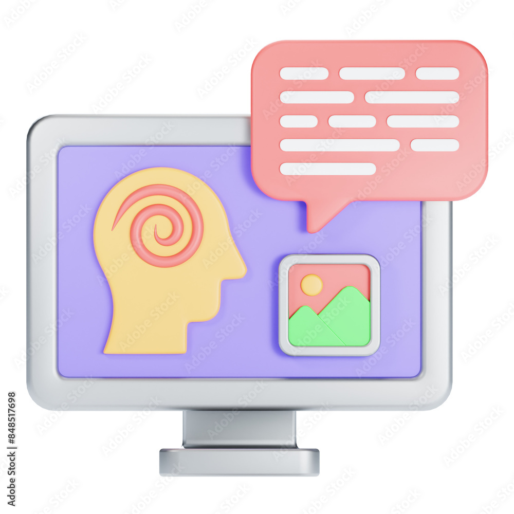 visual communication 3d icon illustration visual communication 3d icon illustration