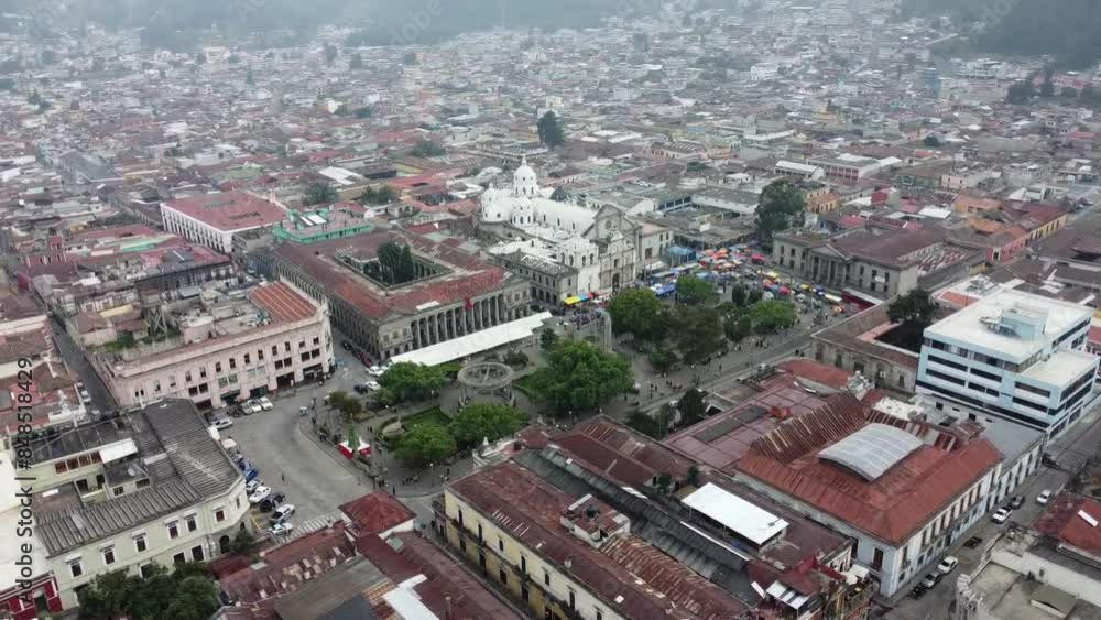 aerial drone shot in Quetzaltenango Guatemala aerial drone shot in Quetzaltenango Guatemala