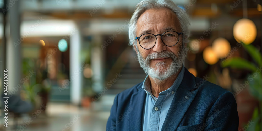 Mature Business Leader in Contemporary Office Mature Business Leader in Contemporary Office