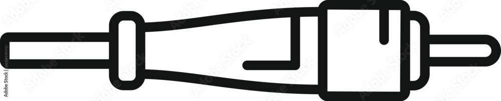 Audio jack icon representing the connection of audio devices, enabling the transmission of sound signals Audio jack icon representing the connection of audio devices, enabling the transmission of sound signals