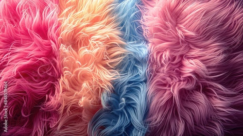 Abstract Gradient Background in Fuzzy Pink, Blue, and Yellow Tones - A Vibrant Raster Image for Creative Designs © Максим Рудько