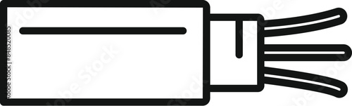 Electric cable connecting showing power supply providing electricity