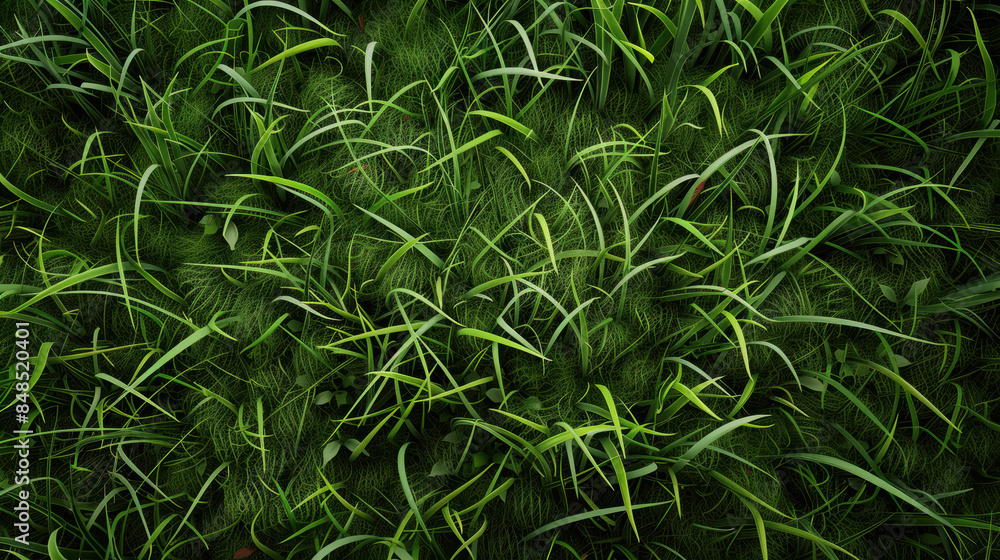 Obraz premium Fresh Green Grass Close-Up.