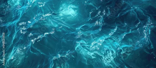 Panel kuchenny z motywem Blue water surface abstract background texture