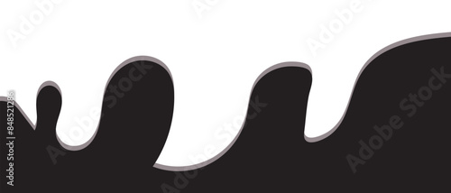 paint splashes collide isolated on white background. Template Dividers Shapes for Website. Abstract Design Elements. Divider Header with Curve Lines, Drops and Wave Collection. vector illustration.