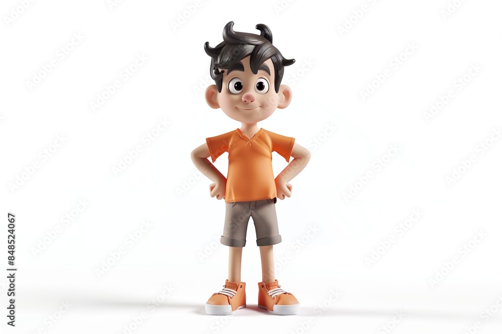Cartoon Animator Character Isolated on White Background Cartoon Animator Character Isolated on White Background