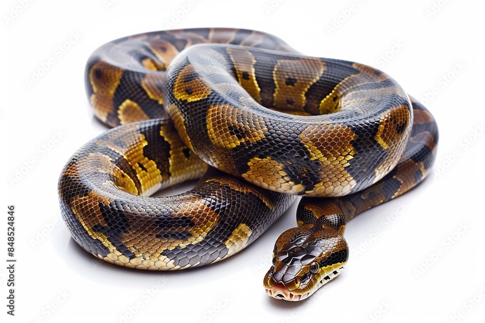 Large Anaconda Reptile Isolated on White Background Large Anaconda Reptile Isolated on White Background