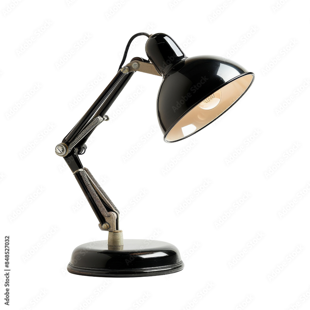 Black Table Lamp with Silver Accents Black Table Lamp with Silver Accents