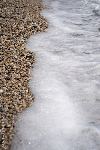 Wallpaper Mural Macro Sea Foam on Tiny Pebbles at Shoreline Torontodigital.ca