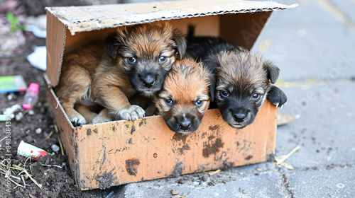Abandoned Puppies: Heartbreaking Scene on World Stray Animals Day