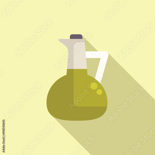 Simple icon of a bottle containing olive oil, great for health and cooking related designs