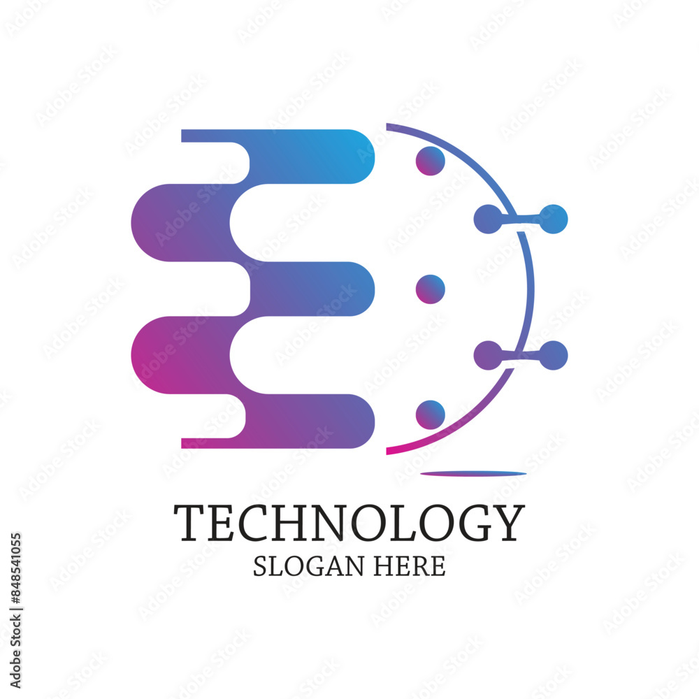 Technology logo design simple concept Premium Vector Technology logo design simple concept Premium Vector