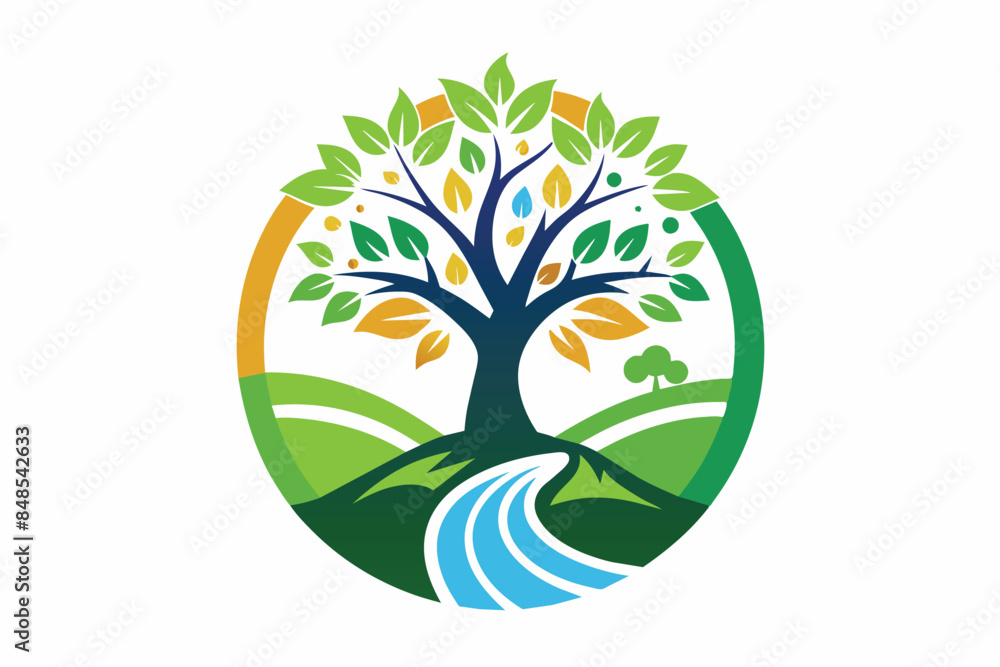 Obraz premium tree nature business logo