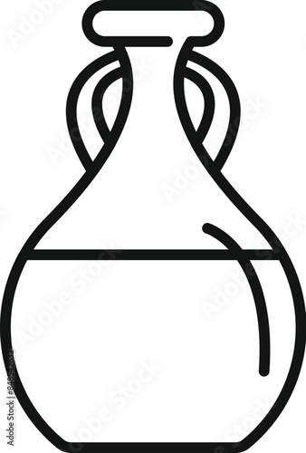 Line art icon of an ancient greek vase, perfect for history or museum content