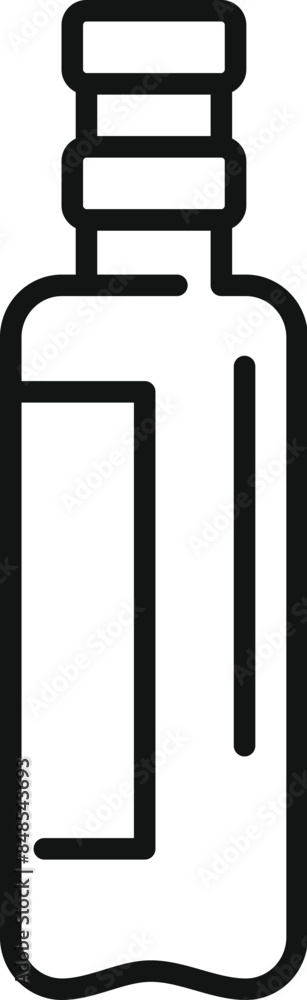 Simple black and white icon of a bottle of olive oil with a cork stopper Simple black and white icon of a bottle of olive oil with a cork stopper