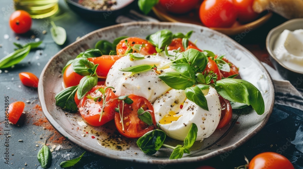Salad with Mozzarella and Vegetables Salad with Mozzarella and Vegetables