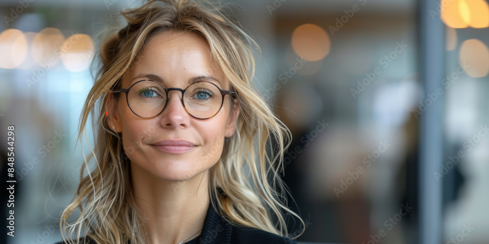 Confident Professional Woman with Glasses Confident Professional Woman with Glasses