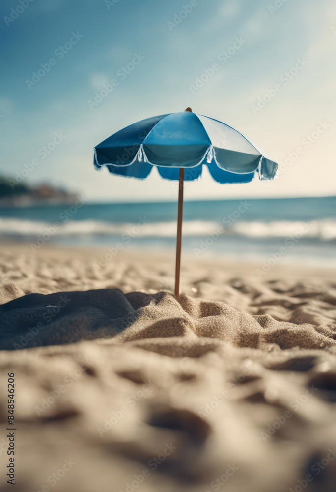 Beach Umbrella on the Beach in Summer Beach Umbrella on the Beach in Summer