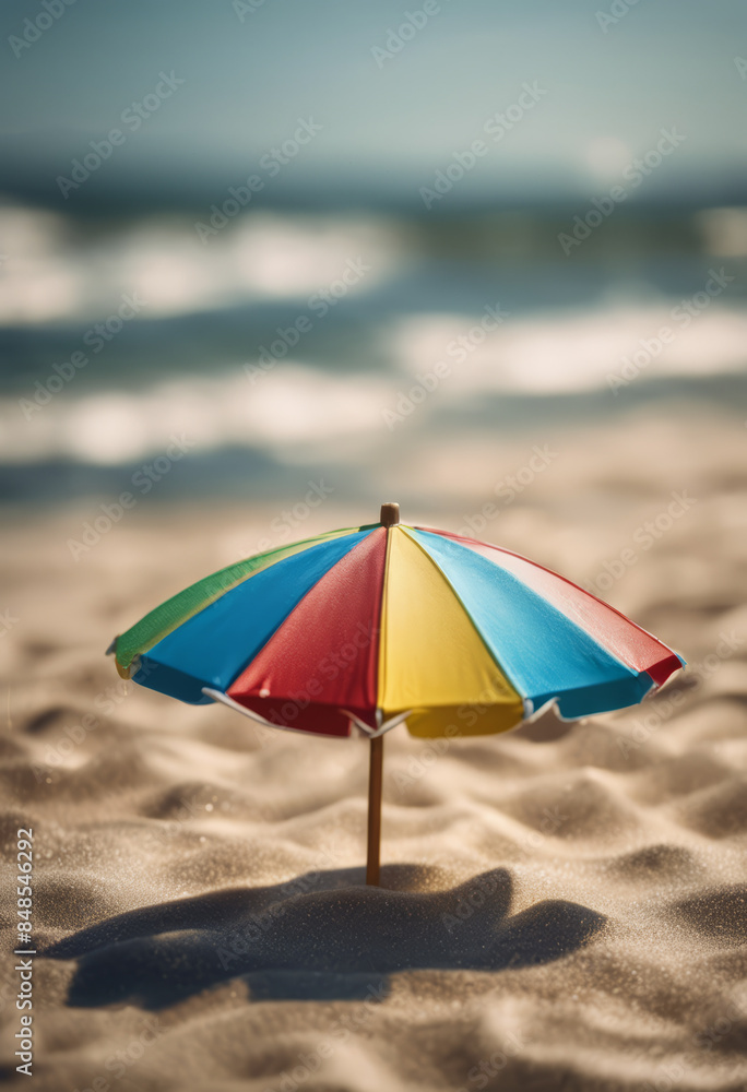 Beach Umbrella on the Beach in Summer Beach Umbrella on the Beach in Summer
