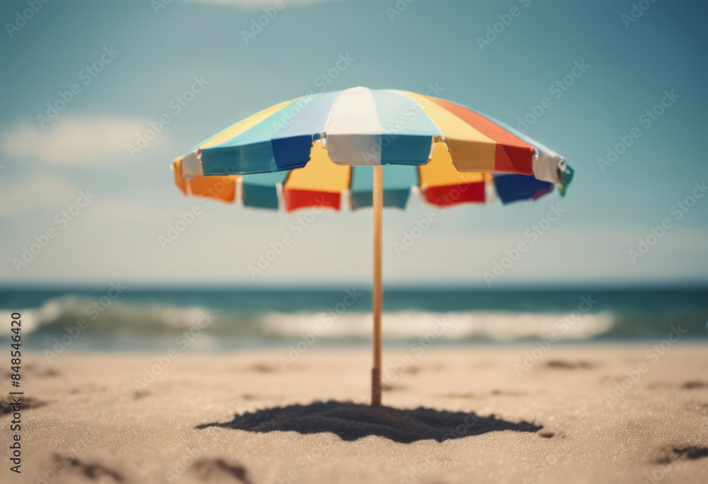 Beach Umbrella on the Beach in Summer Beach Umbrella on the Beach in Summer