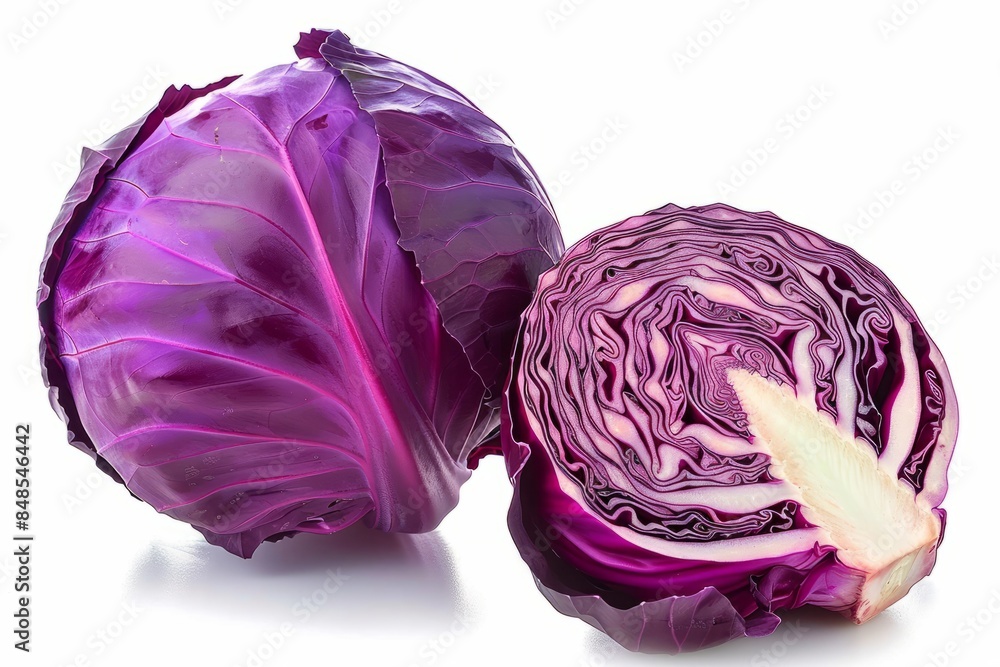 red cabbage isolated on white background red cabbage isolated on white background