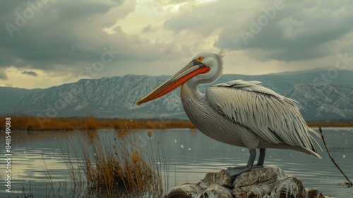 Kerkini Lake s Dalmatian Pelican photo