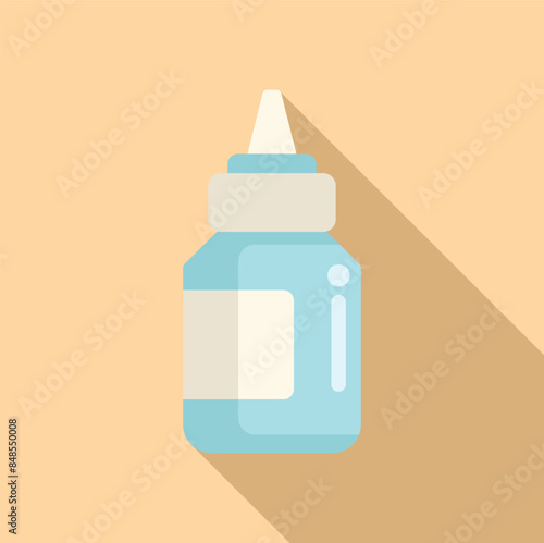 Nasal spray bottle containing medical treatment for a blocked nose, illness or allergy