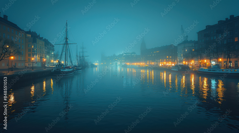 Helsinki, Finland city skyline created with Generative AI technology Helsinki, Finland city skyline created with Generative AI technology