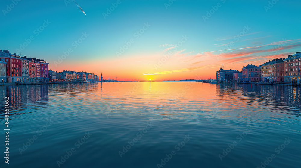 Helsinki, Finland city skyline created with Generative AI technology Helsinki, Finland city skyline created with Generative AI technology