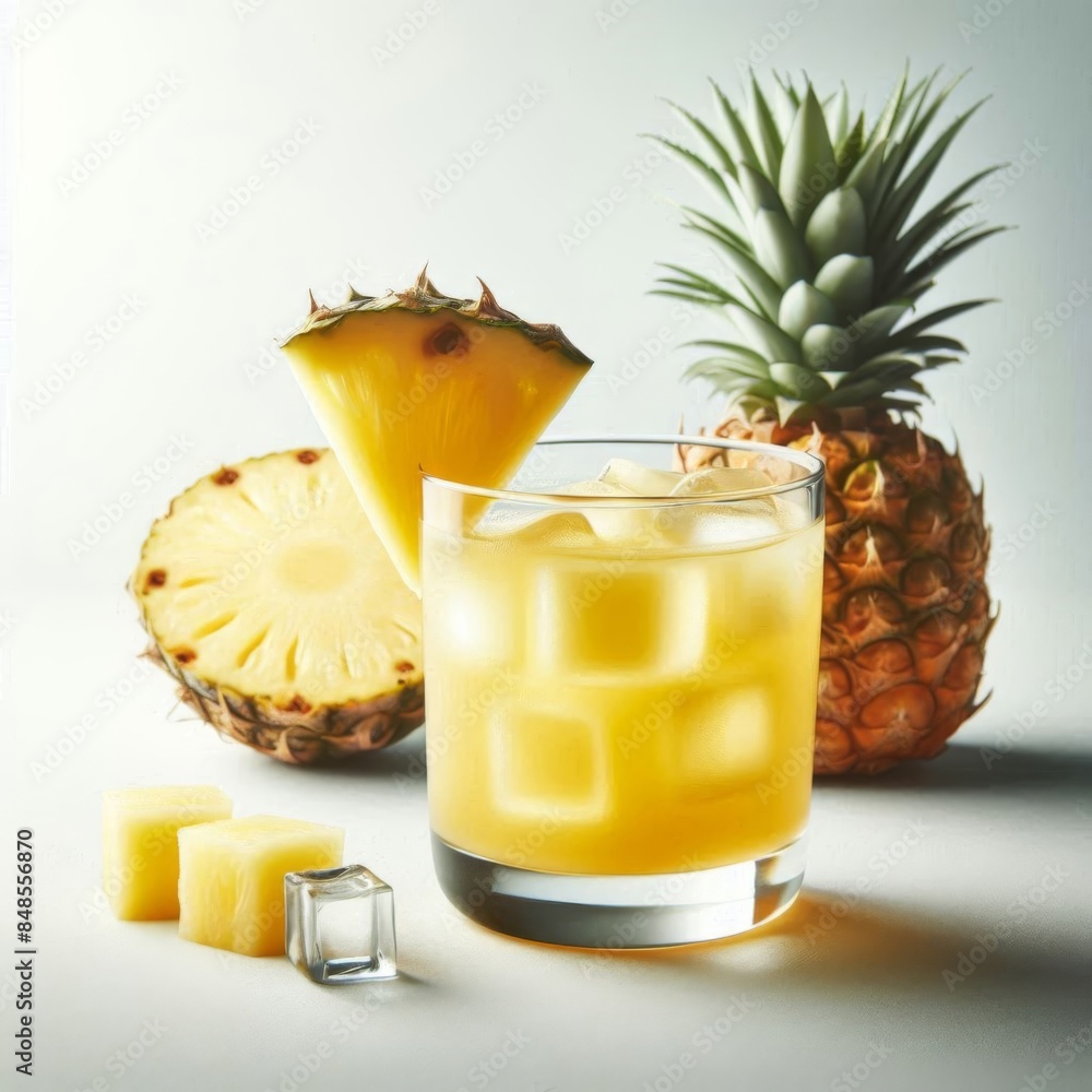 pineapple juice on white background pineapple juice on white background