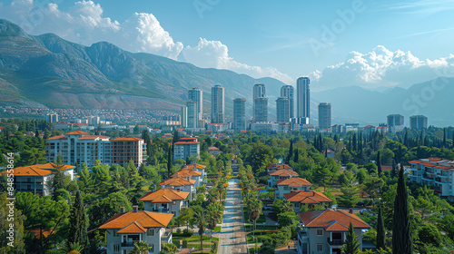 Paris, France city skyline created with Generative AI technology