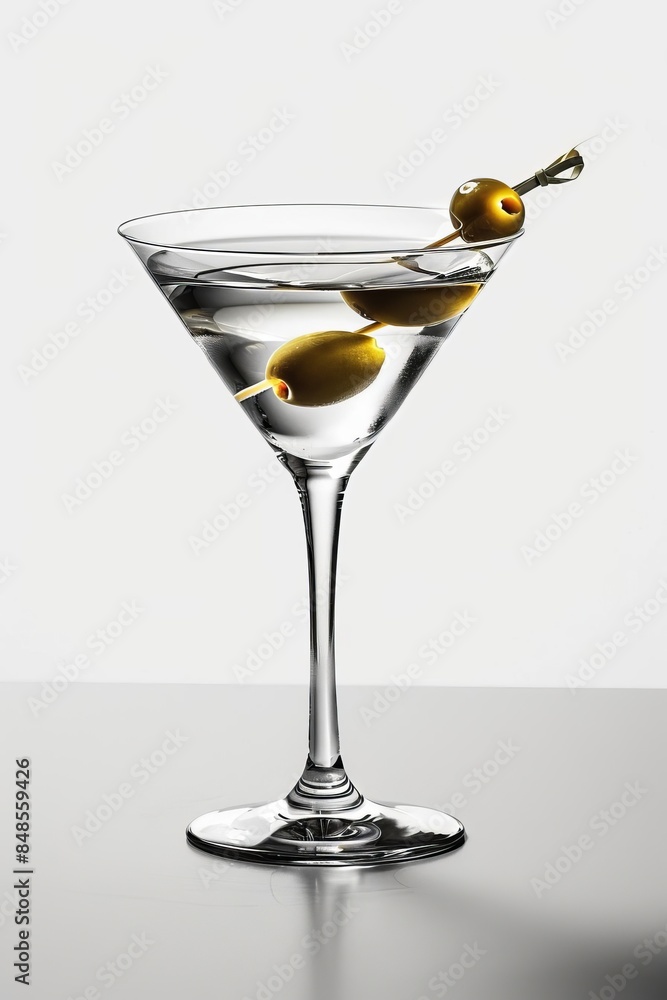 A classic martini in a chilled martini glass A classic martini in a chilled martini glass