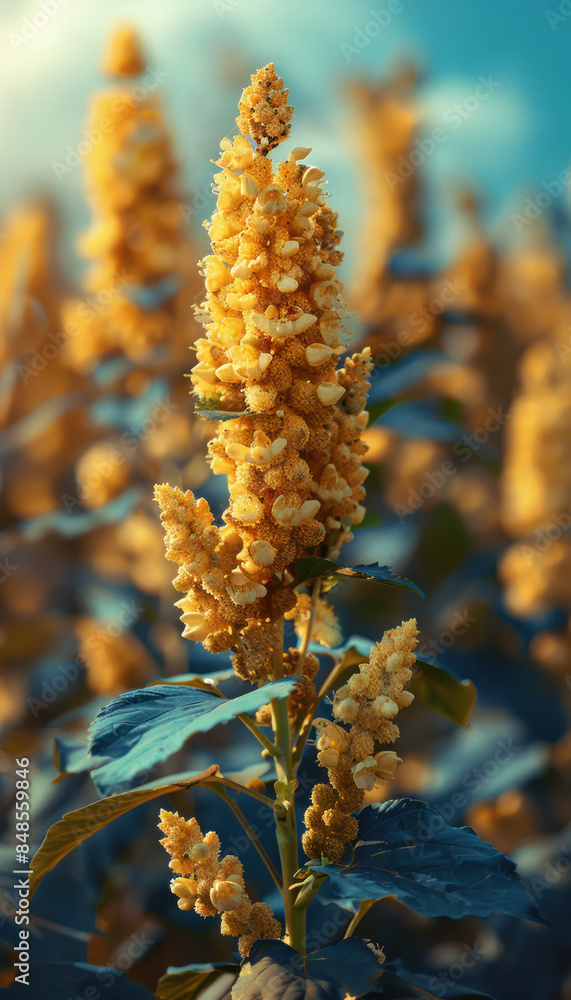 Golden Fields Close Up of Sunlit Yellow Flowers Against Blurred Natural Background in a Serene Rural Landscape Golden Fields Close Up of Sunlit Yellow Flowers Against Blurred Natural Background in a Serene Rural Landscape