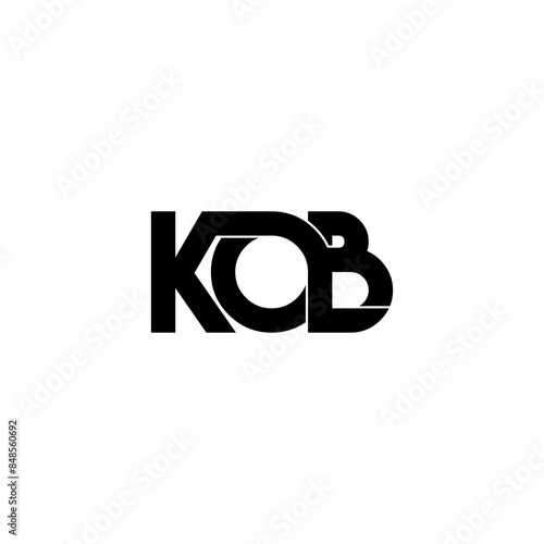kob typography letter monogram logo design photo