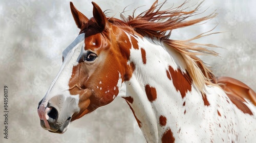 Portrait of an American paint horse photo