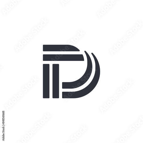 D logo, letter d, initial d logo design
