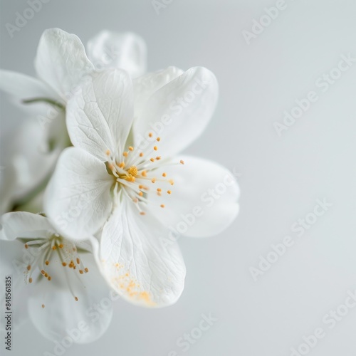 flower Photography, Eria javanica, Close up view, Isolated on white Background