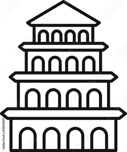 Ancient building with columns showing roman architecture