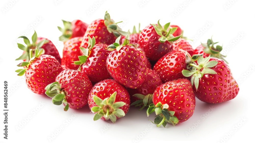 Group of strawberries isolated in a picture Group of strawberries isolated in a picture