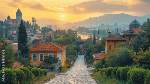 Sarajevo, Bosnia and Herzegovina created with Generative AI technology photo