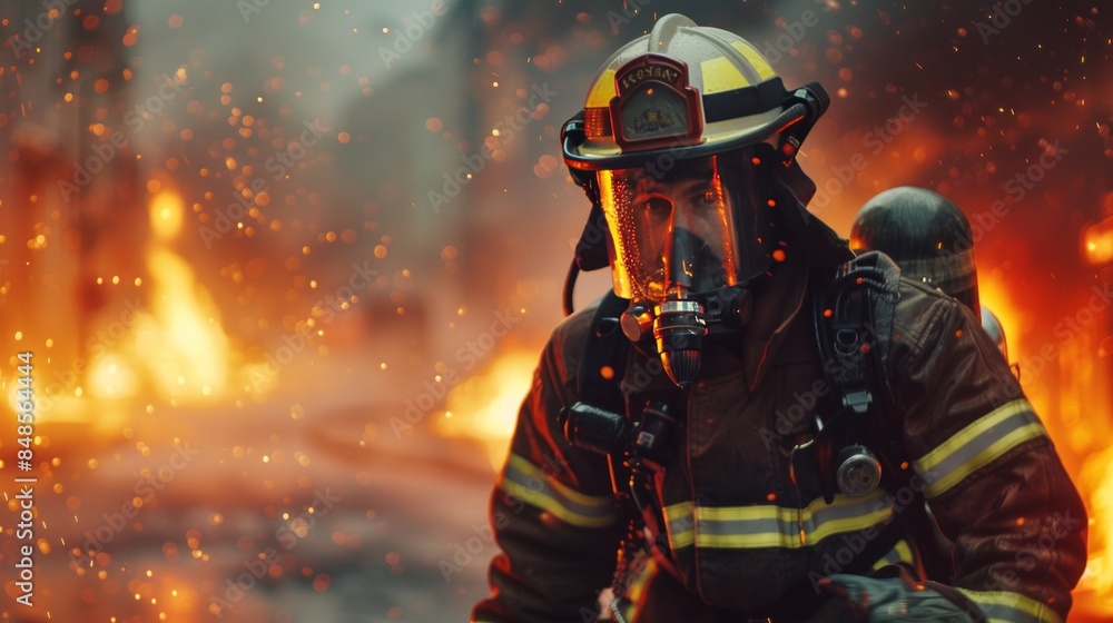 Firefighter Facing the Flames Firefighter Facing the Flames